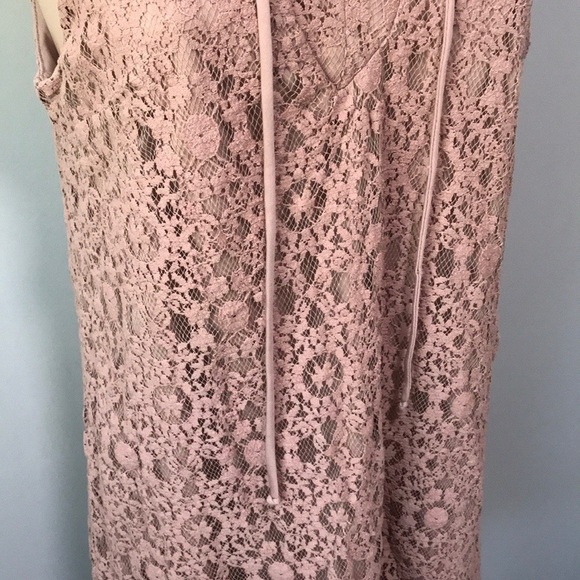 Monteau Dusty Purple Pink Lace Overlay Dress - Picture 4 of 7